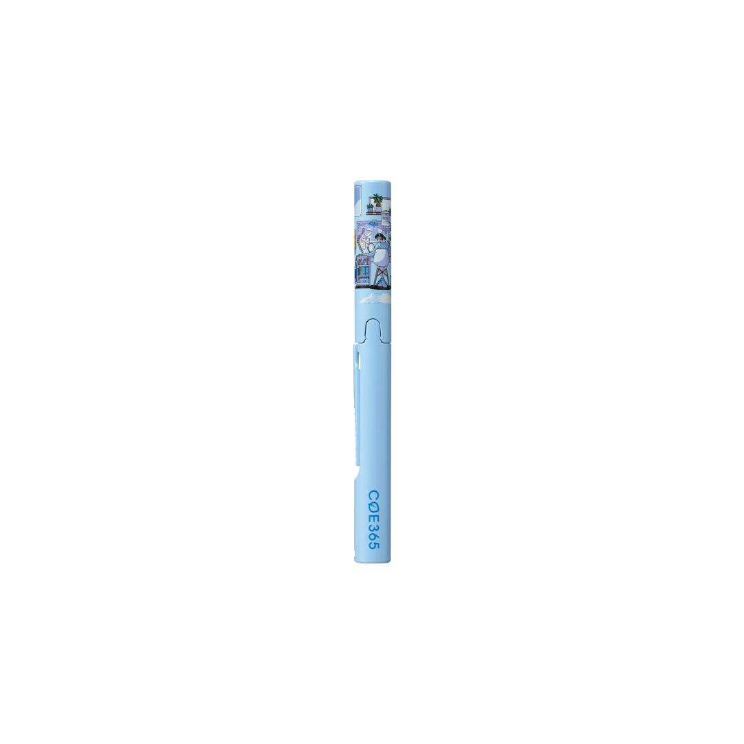 Plus Portable Scissors COE365 FitCut Curve Twiggy with Fluorine Coating, Less Sticky, Moonlight SC-130PF-E 35-823