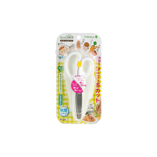Plus SC-145AW 35-716 Food Cutter Scissors Weaning Food Fit Cut Curve Cut White