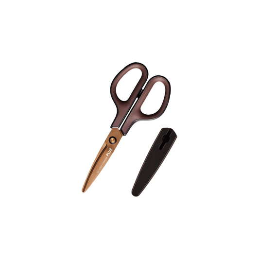 Plus Scissors FitCut Curve Titanium, Stain and Rust Resistant, Sharpness Continuation Treatment, Brown SC-175ST 34-519