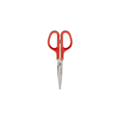 Plus SC-175S-AB 34-395 Scissors, Fit Cut Curved Antibacterial Grip, Limited Edition, Retro Red