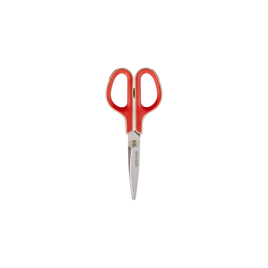 Plus SC-175S-AB 34-395 Scissors, Fit Cut Curved Antibacterial Grip, Limited Edition, Retro Red
