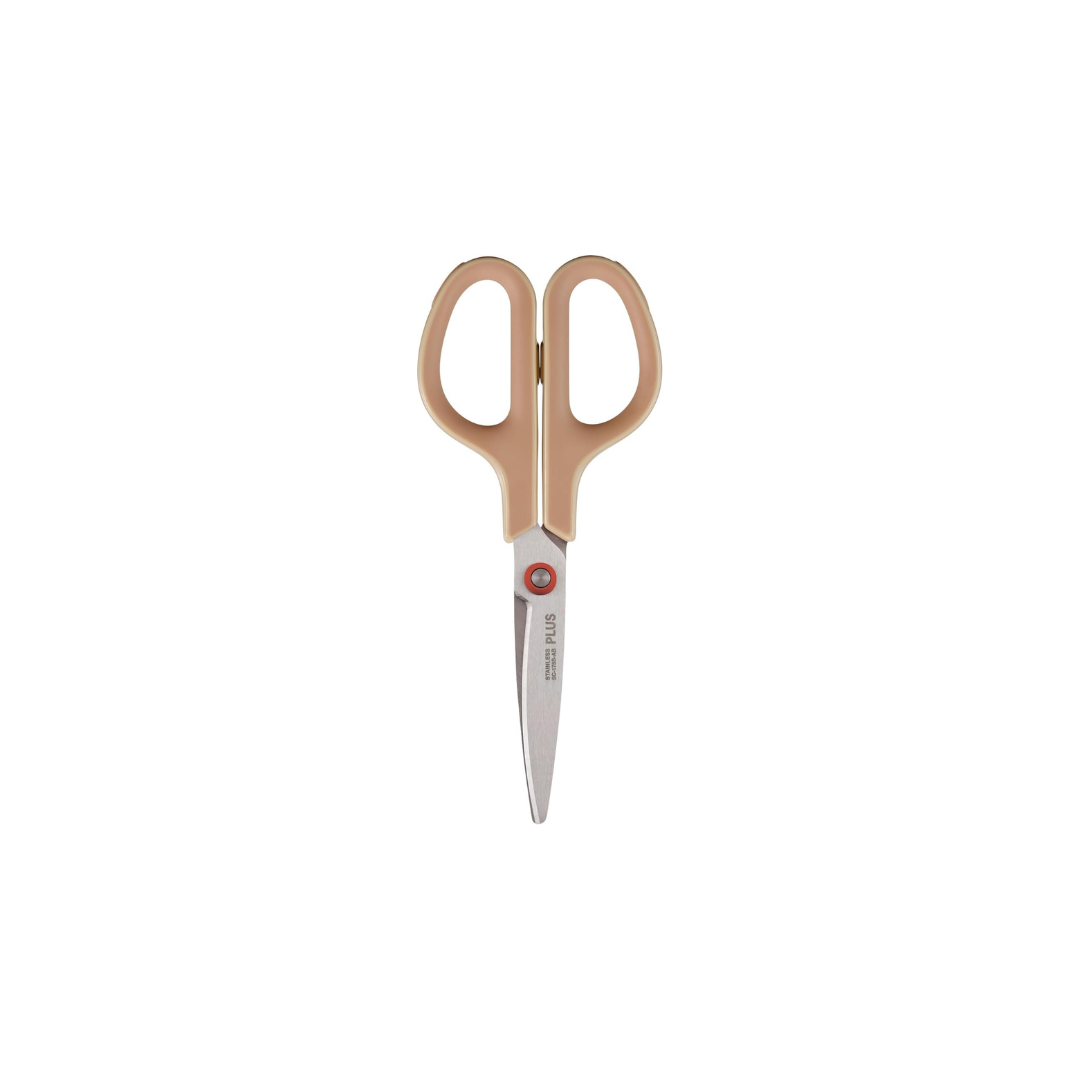 Plus SC-175S-AB 34-396 Scissors, Fit Cut Curved Antibacterial Grip, Limited Edition, Retro Beige