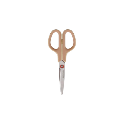 Plus SC-175S-AB 34-396 Scissors, Fit Cut Curved Antibacterial Grip, Limited Edition, Retro Beige