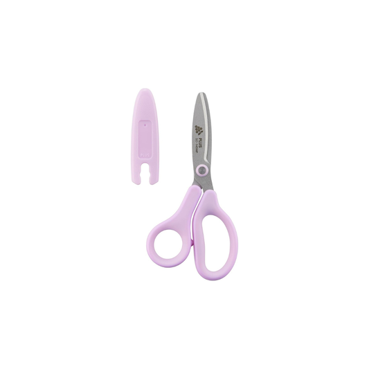 Plus SC-145MF 34-128 Children's Scissors, Fit Cut Curved Jr. Junior Fluorine Coat, Adhesive Tape, Non-Sticky, Limited Edition, Grape/Purple