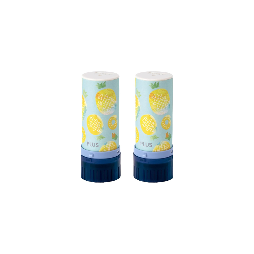 Plus Personal Information Protection Stamp Roller Keshipon Slim Fit, 2-Piece Set Pineapple, IS-600CM, 40-186×2