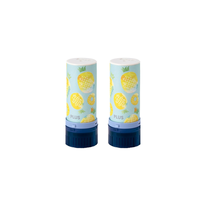 Plus Personal Information Protection Stamp Roller Keshipon Slim Fit, 2-Piece Set Pineapple, IS-600CM, 40-186×2