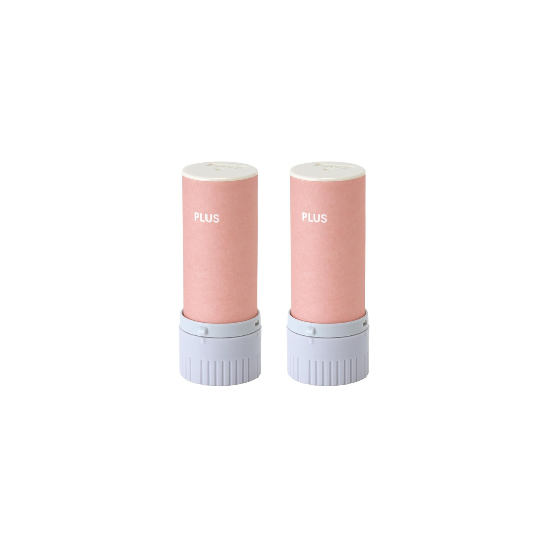 Plus Personal Information Protection Stamp Roller Keshipon Slim Fit, 2-Piece Set, Salmon Pink, IS-600CM, 40-184×2