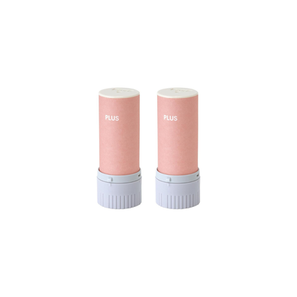 Plus Personal Information Protection Stamp Roller Keshipon Slim Fit, 2-Piece Set, Salmon Pink, IS-600CM, 40-184×2