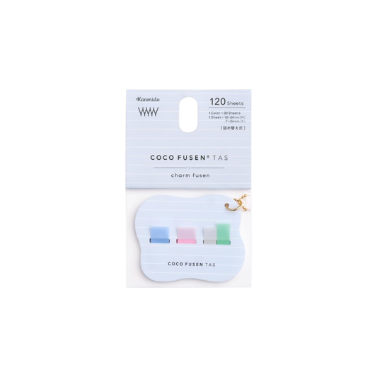 Kanmido Kokofsen Tasu Charm Sticky Notes Hana Blue Stripe CFT-A-103
