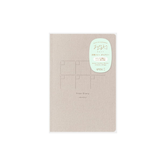 Midori 15357006 Notebook, Loose Log, Monthly  B6