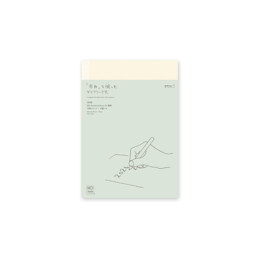 Midori Notebook Diary, 2026, A5, Thin, Monthly, 22406006 (Begins December 2025)