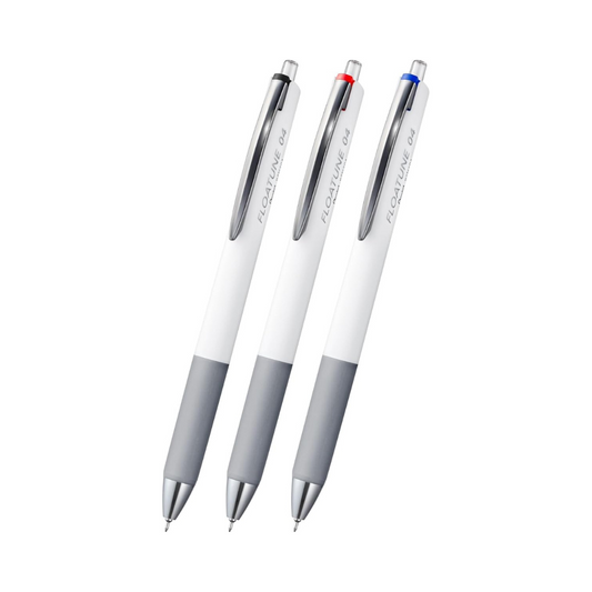 Pentel BZN204-3AMZ Floatune Oil Based Ballpoint Pen, 0.4 mm, Black, Red, Blue, 3 Ct