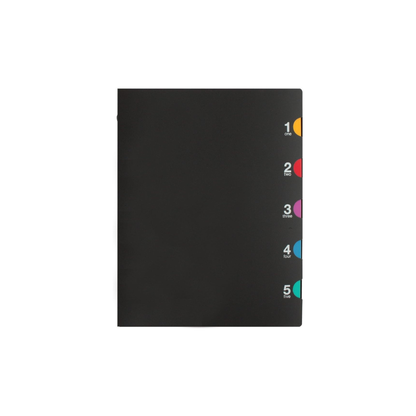 Maruman Loose Leaf Binder A5 Five Chart, 20 Holes, Black F401