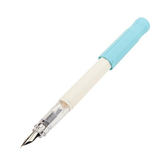 Pilot Kakuno Fine-Nib Fountain Pen, White Body Soft Blue Cap Body (FKA-1SR-SLF)
