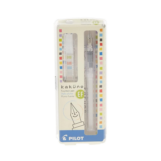 PILOT Kakuno Fountain Pen, Clear Barrel, Extra Fine Nib (10816)