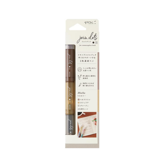 Midori 38139006 Joindots 3 Color Linked Mocha Rollerball Pen
