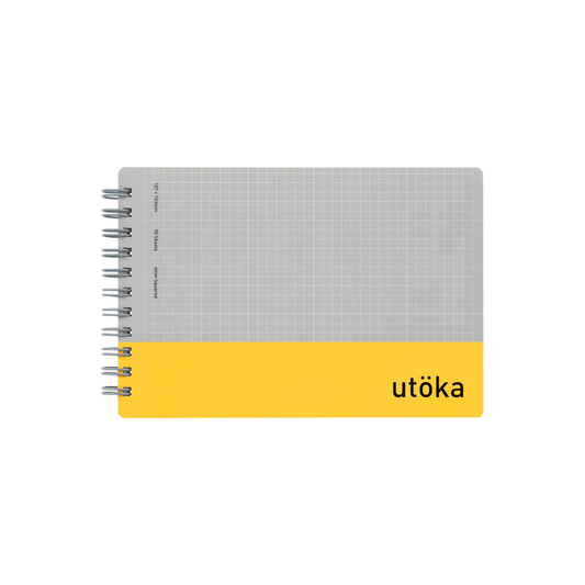 Maruman Notebook, Ring Notebook, Utoka, Pocket Size, 0.2 in (4 mm) Graph Ruled, Yellow N461-04
