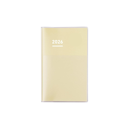 Kokuyo Jibun Notebook Diary 2026 Monthly Weekly A5 Slim Butter Yellow Ni-JCD1Y-26 Starts from November 2025