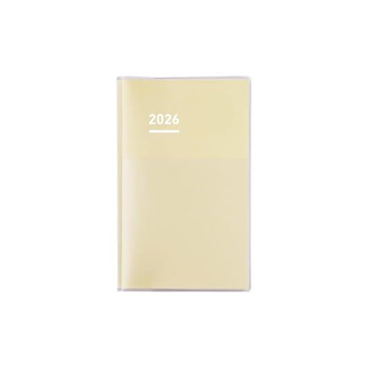 Kokuyo Jibun Notebook Diary 2026 Monthly Weekly A5 Slim Butter Yellow Ni-JCD1Y-26 Starts from November 2025