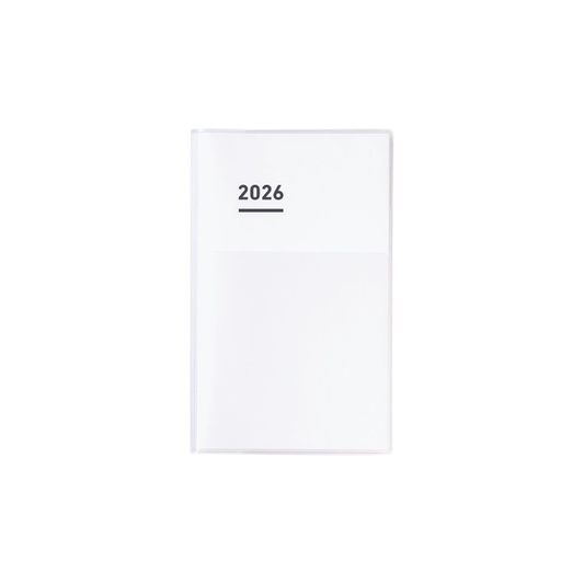 Kokuyo Jibun Diary Mini Notebook 2026 Monthly Weekly B6 Slim White Ni-JCMD1W-26 Starts from November 2025