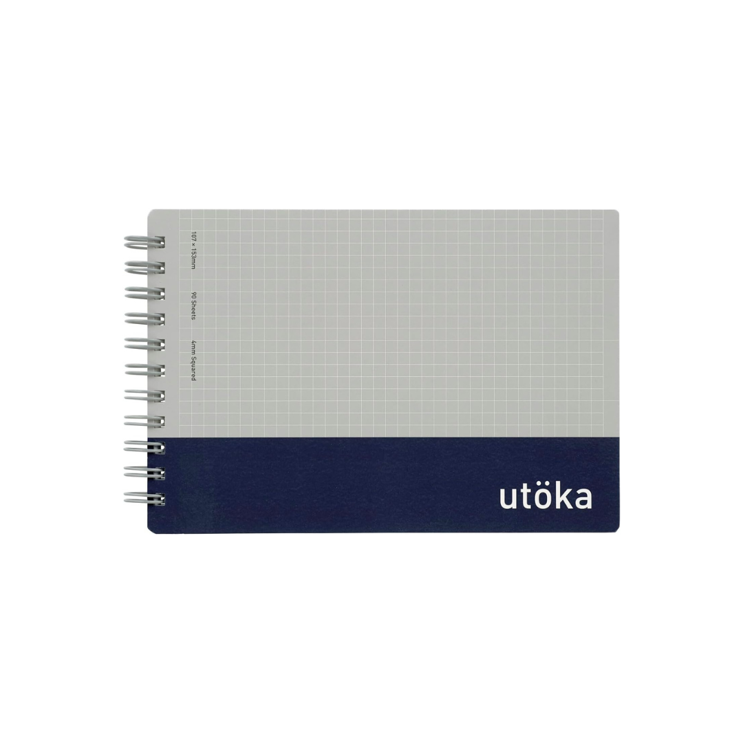 Maruman N461-72 Notebook, Ring Notebook, Pocket Size, 0.2 inch (4 mm) Graph Rule, Navy