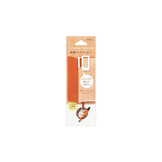 Midori 62327006 Bookmark Bookmarker, Embroidered Hedgehog