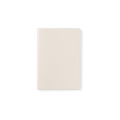 MUJI 84854538 Notebook, 2026, A5, Vertical Schedule Book, Starts December 2025, A5, White, Monthly Weekly