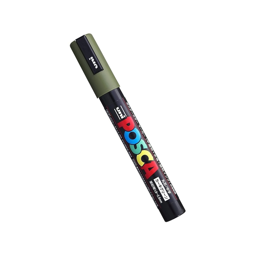 Mitsubishi Pencil Posca Medium Point Khaki Green PC5M.7 | Set of 2
