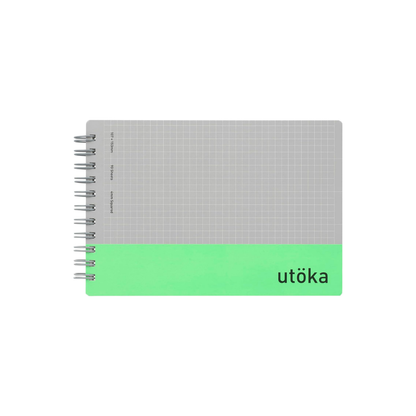 Maruman Notebook, Ring Notebook, Utoka, Pocket Size, 4mm Grid Ruled, Light Green,N461-33