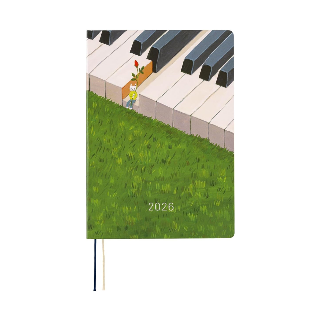 HOBONICHI Notebook, 2026, HON English Version, Takoko Kuboda, Waiting for Wonde, [A5, 1 page per day, January, Monday]