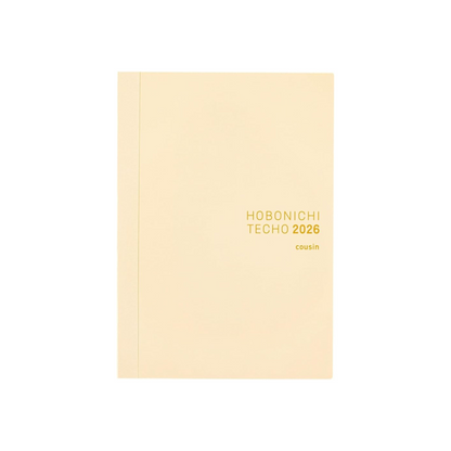 HOBONICHI  Notebook 2026 Main Unit Cousin English (A5 / 1 Page per Day (English) / January / Monday)