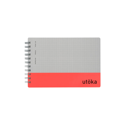 Maruman Notebook, Ring Notebook, Utoka, Pocket Size, 4mm Grid, Red N461-01
