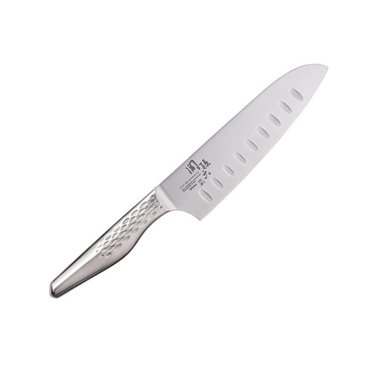 Kai Corporation Sekimagoroku Shousou AB5157 Dimpled Santoku Knife, Dishwasher Safe, 6.5 inches (165 mm)