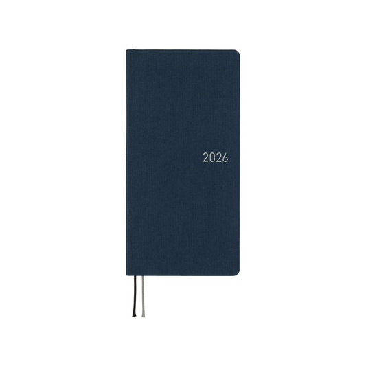 HOBONICHI Planner, 2026 Weeks, English Edition, Colors/Cosmo Blue, Starts from January, Weekly Notebook, Weekly Lift, Slim and Long