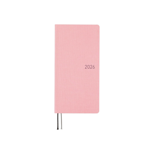 HOBONICHI Notebook, 2026 Weeks, Colors: Strawberry Milk, From January, Weekly Notebook, Weekly Left, Slim and Long