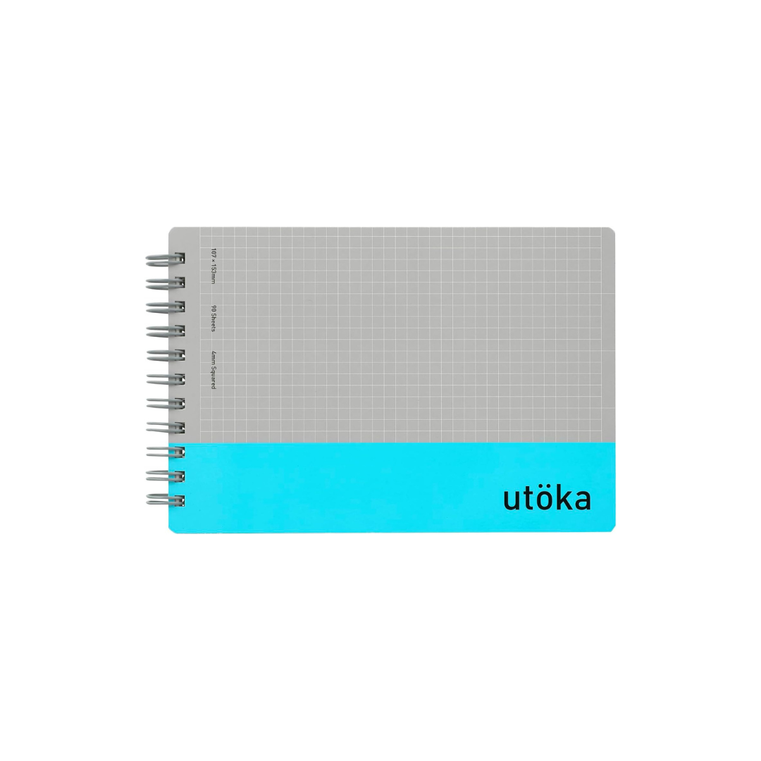 Maruman N461-52 Notebook, Ring Notebook, Pocket Size, 0.2 inch (4 mm) Graph Rule, Light Blue