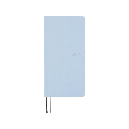 HOBONICHI Notebook, 2026 Weeks, Colors/Sky Mist, Starts from January, Weekly Notebook, Weekly Lift, Slim and Long