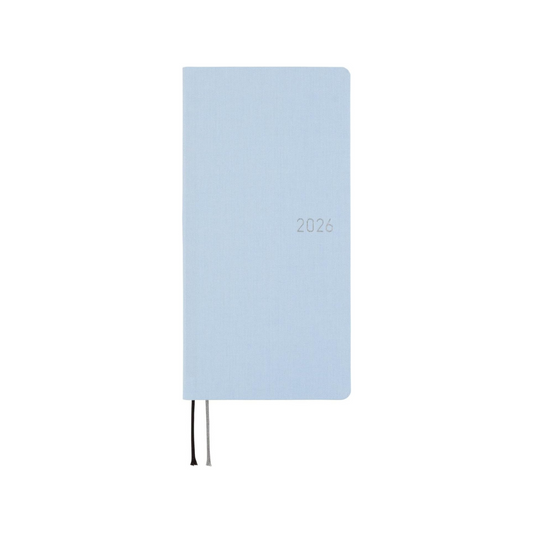 HOBONICHI Notebook, 2026 Weeks, Colors/Sky Mist, Starts from January, Weekly Notebook, Weekly Lift, Slim and Long