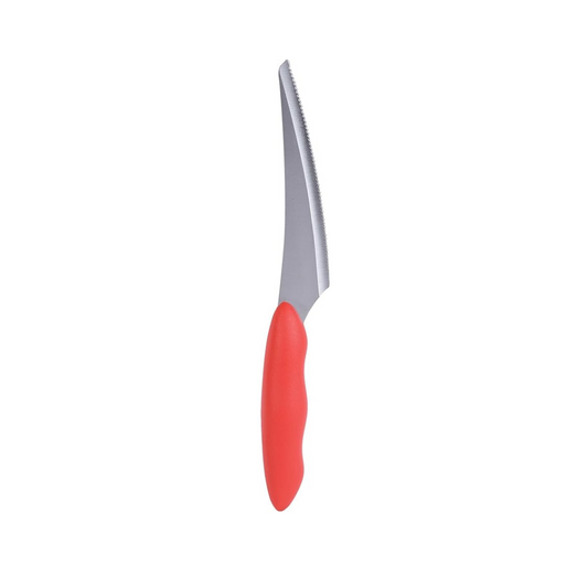 Kai Corporation Broad Beans DH-2613 Knife, Easy Cut Tomato Knife, Red
